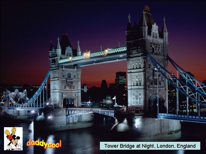Tower Bridge at Night, London, England 