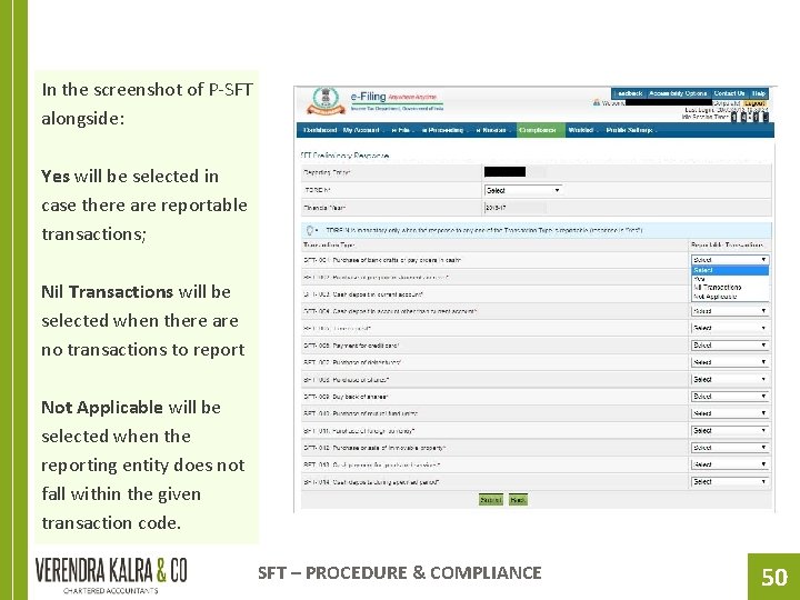 In the screenshot of P-SFT alongside: Yes will be selected in case there are