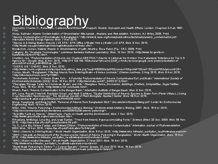 � � � � � � Bibliography Abernathy, Charles O. , Rebecca L. Calderon, � � � � � � Bibliography Abernathy, Charles O. , Rebecca L. Calderon,