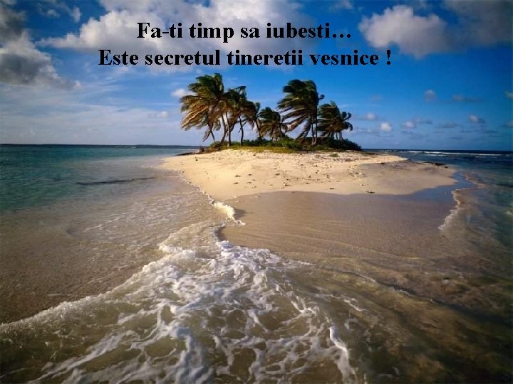 Fa-ti timp sa iubesti… Este secretul tineretii vesnice ! 