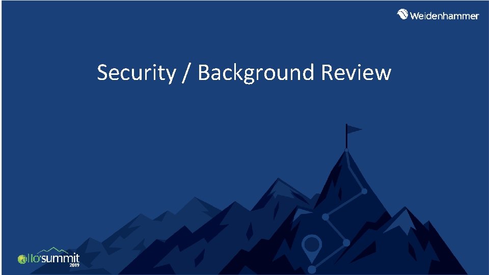 Security / Background Review 