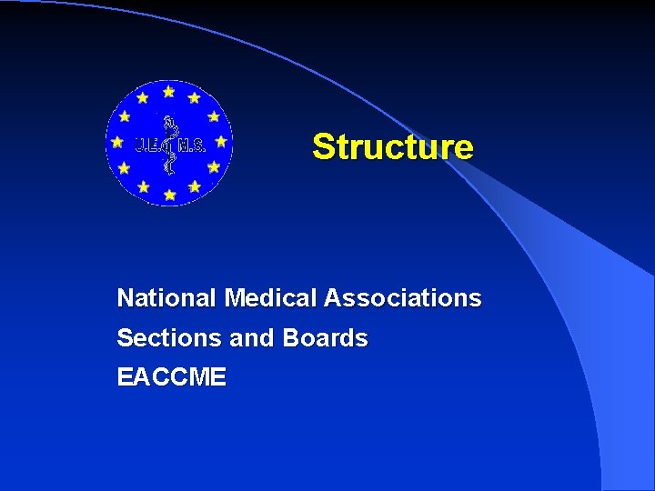 Structure National Medical Associations Sections and Boards EACCME 