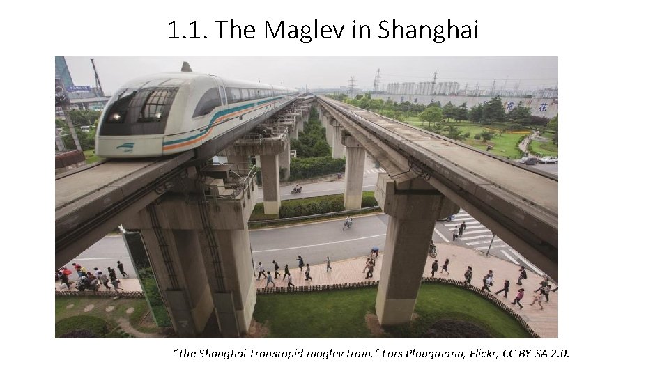 1. 1. The Maglev in Shanghai “The Shanghai Transrapid maglev train, ” Lars Plougmann,