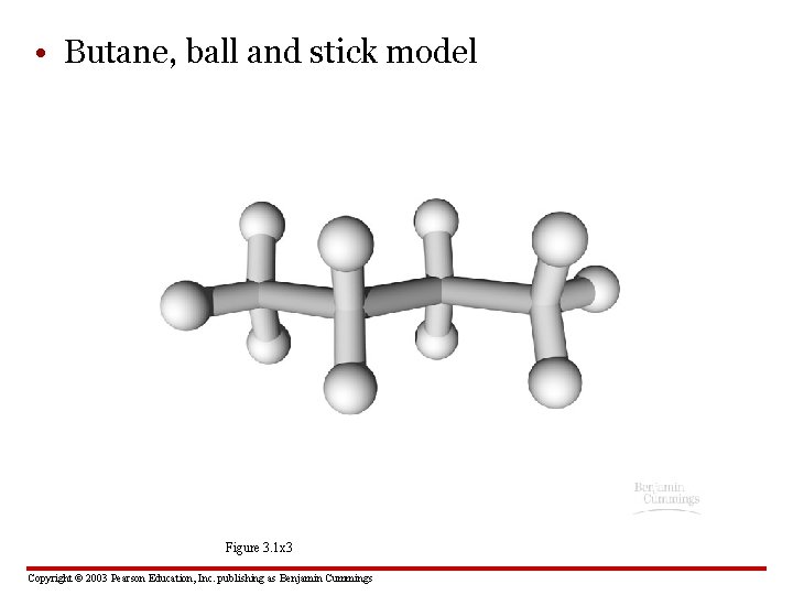  • Butane, ball and stick model Figure 3. 1 x 3 Copyright ©