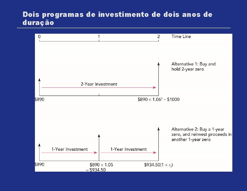 Dois programas de investimento de dois anos de duração 