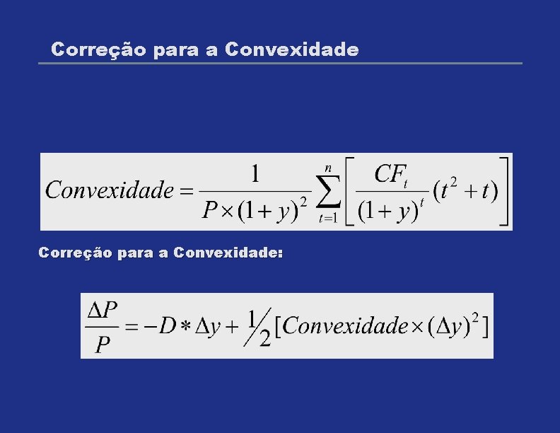 Correção para a Convexidade: 