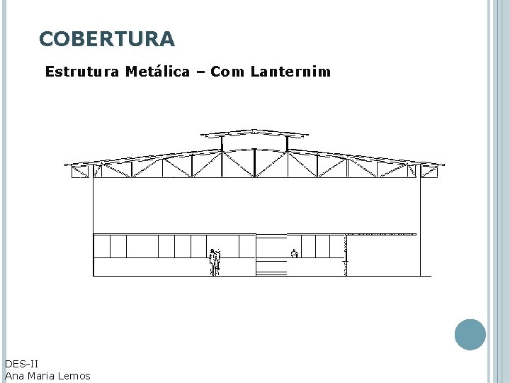 COBERTURA Estrutura Metálica – Com Lanternim DES-II Ana Maria Lemos 