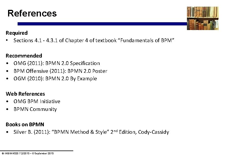 References Required • Sections 4. 1 - 4. 3. 1 of Chapter 4 of