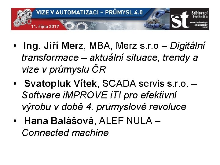  • Ing. Jiří Merz, MBA, Merz s. r. o – Digitální transformace –