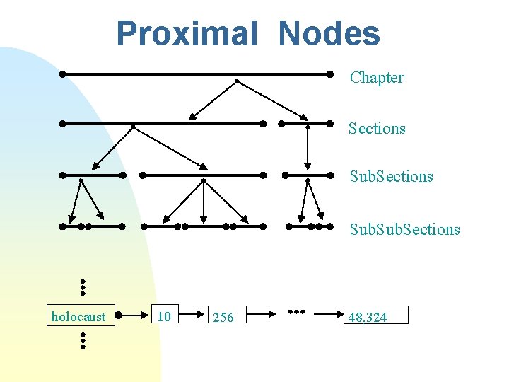 Proximal Nodes Chapter Sections Sub. Sections holocaust 10 256 48, 324 