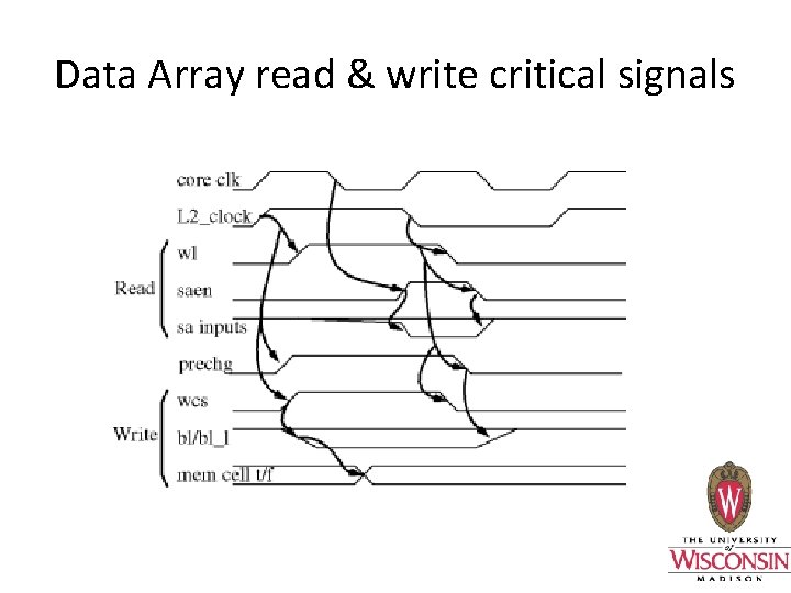 Data Array read & write critical signals 