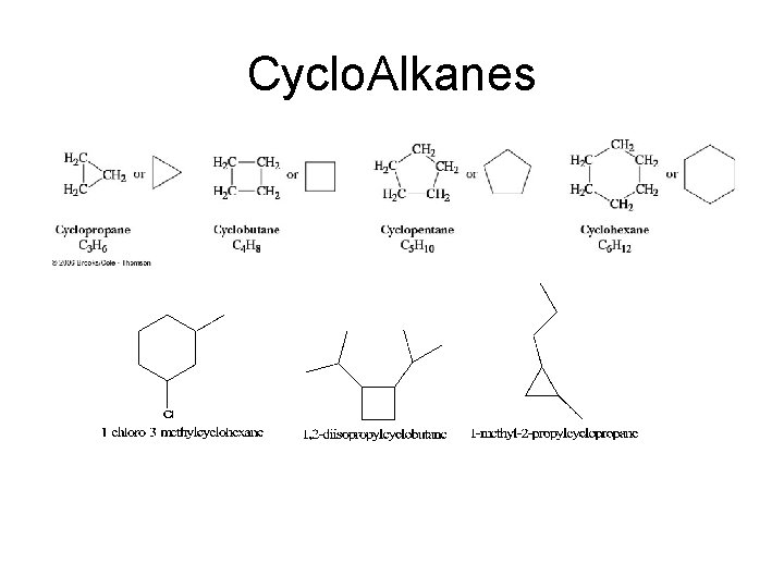 Cyclo. Alkanes 