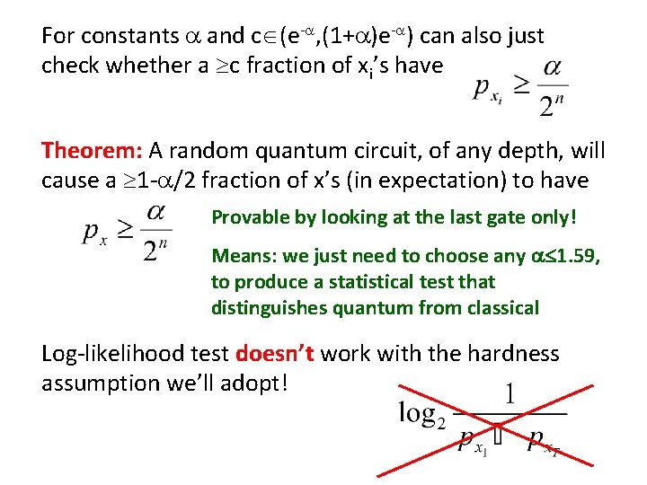 For constants and c (e- , (1+ )e- ) can also just check whether