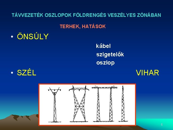 TÁVVEZETÉK OSZLOPOK FÖLDRENGÉS VESZÉLYES ZÓNÁBAN TERHEK, HATÁSOK • ÖNSÚLY kábel szigetelők oszlop • SZÉL TÁVVEZETÉK OSZLOPOK FÖLDRENGÉS VESZÉLYES ZÓNÁBAN TERHEK, HATÁSOK • ÖNSÚLY kábel szigetelők oszlop • SZÉL