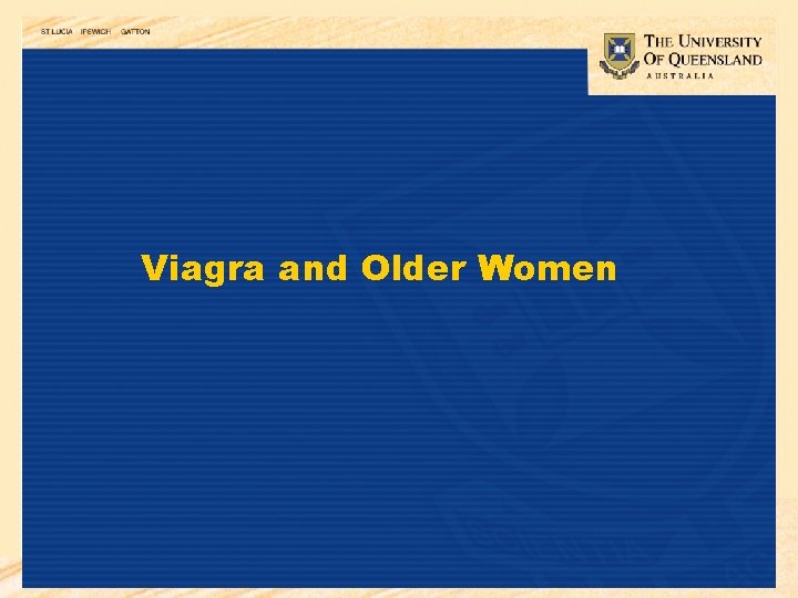 Viagra and Older Women 