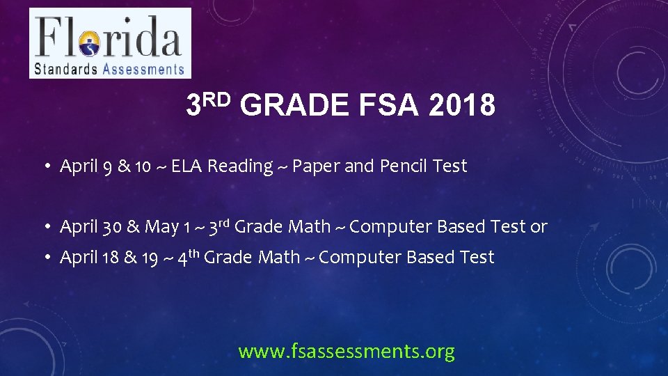 3 RD GRADE FSA 2018 • April 9 & 10 ~ ELA Reading ~