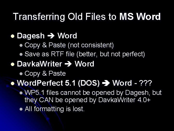Transferring Old Files to MS Word l Dagesh Word l Copy & Paste (not