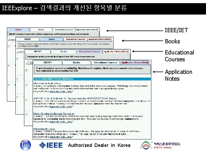 IEEExplore – 검색결과의 개선된 항목별 분류 IEEE/IET Books Educational Courses Application Notes Authorized Dealer