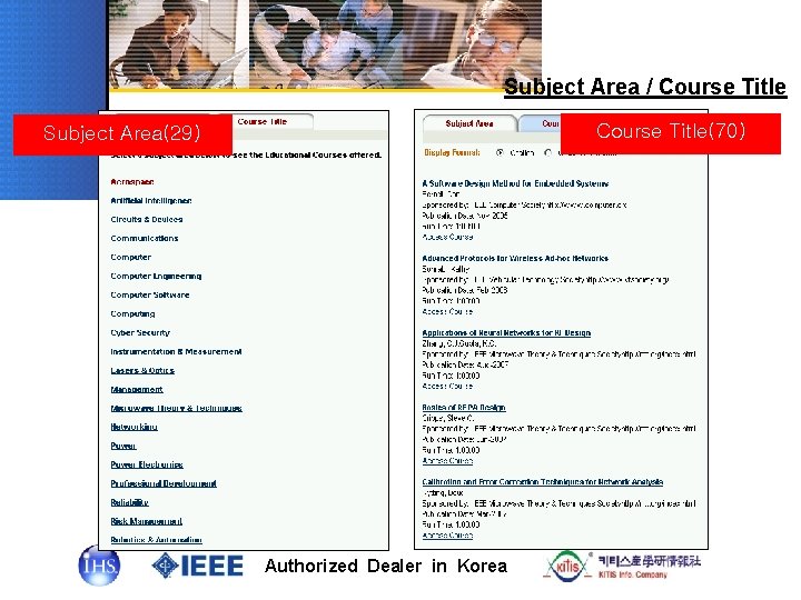 Subject Area / Course Title(70) Subject Area(29) Authorized Dealer in Korea 