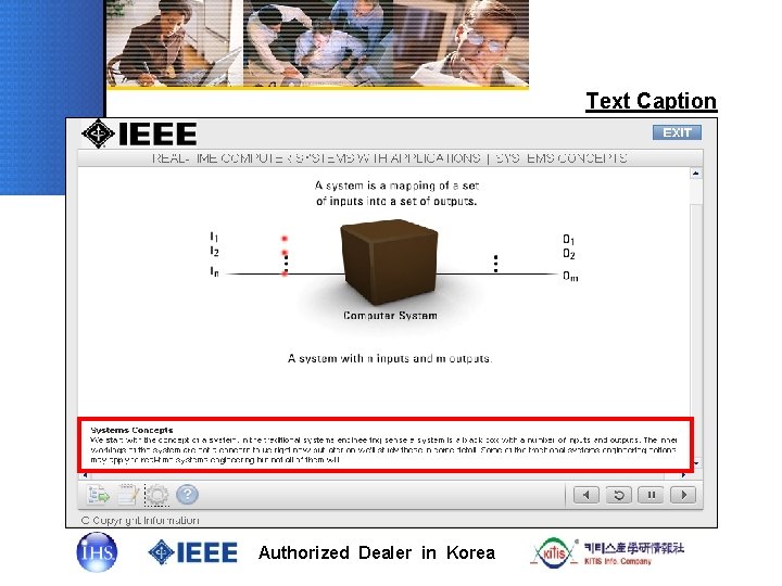 Text Caption Authorized Dealer in Korea 