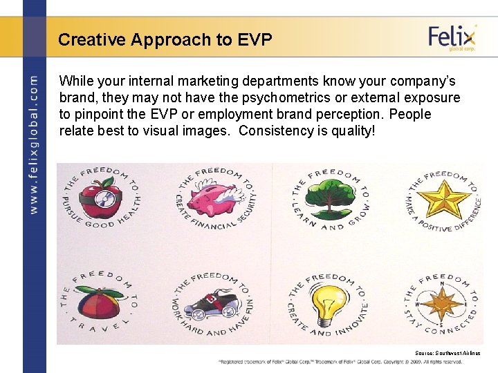 Creative Approach to EVP While your internal marketing departments know your company’s brand, they