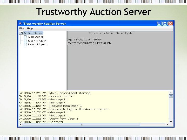 Trustworthy Auction Server 