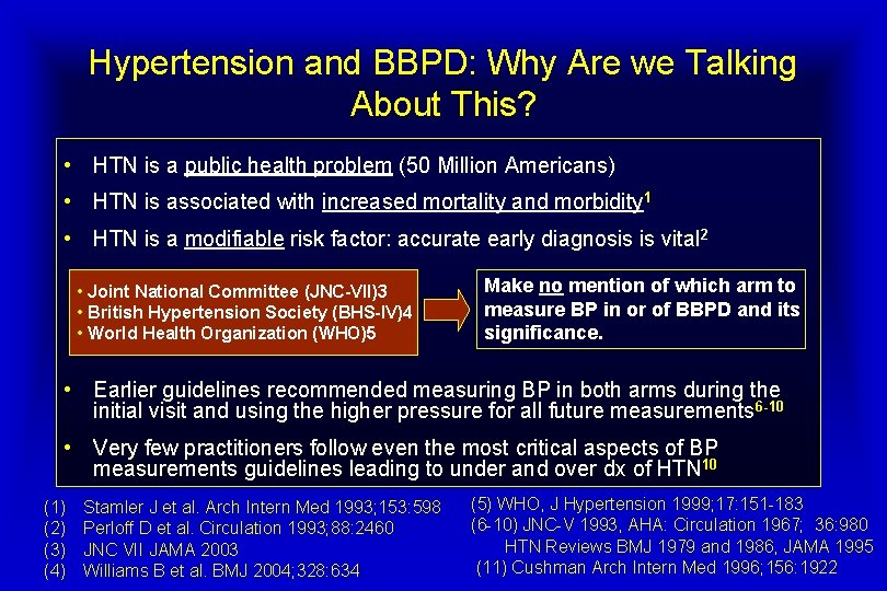 Hypertension and BBPD: Why Are we Talking About This? • HTN is a public