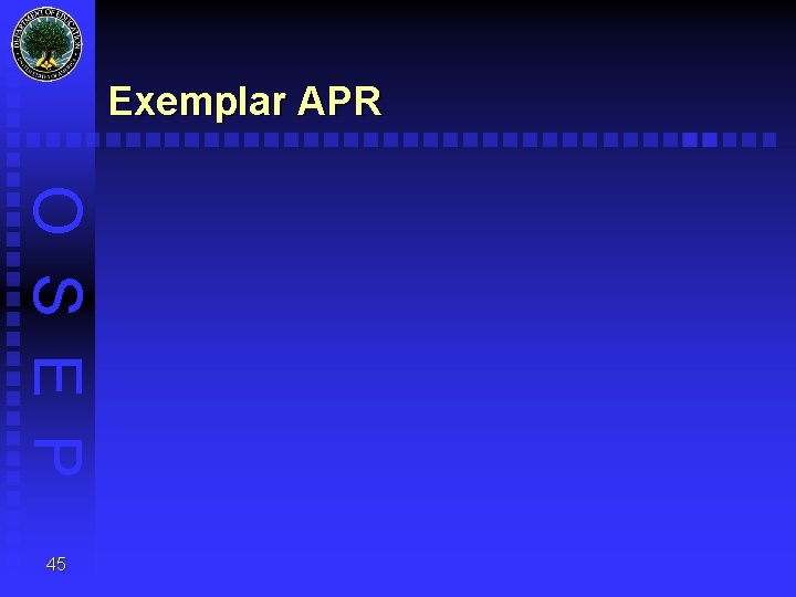 Exemplar APR O S E P 45 