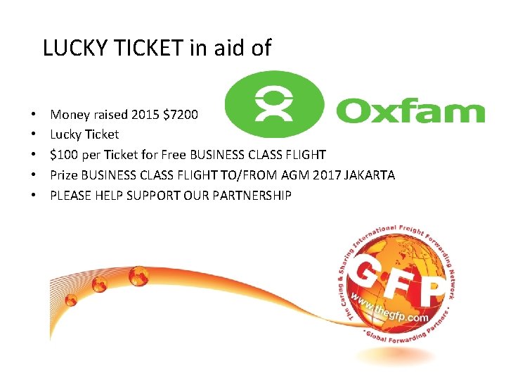 LUCKY TICKET in aid of • • • Money raised 2015 $7200 Lucky Ticket