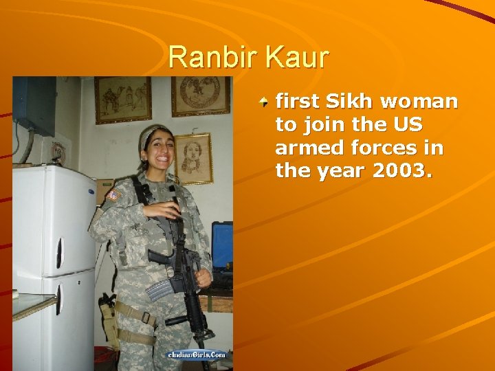 Ranbir Kaur first Sikh woman to join the US armed forces in the year