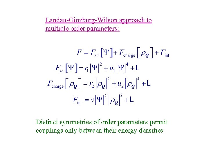 Landau-Ginzburg-Wilson approach to multiple order parameters: Distinct symmetries of order parameters permit couplings only