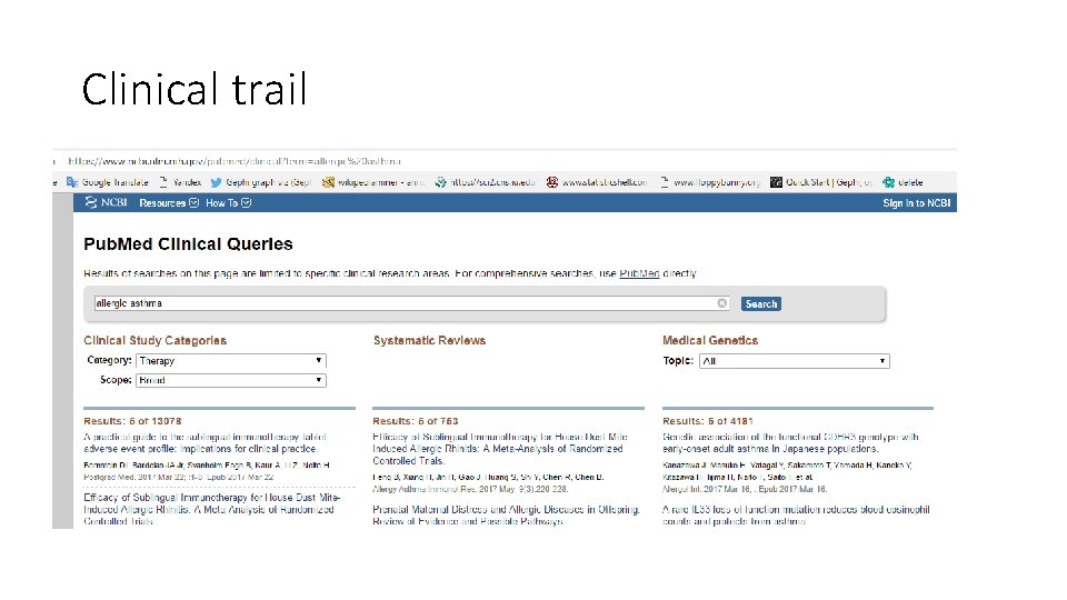 Clinical trail 