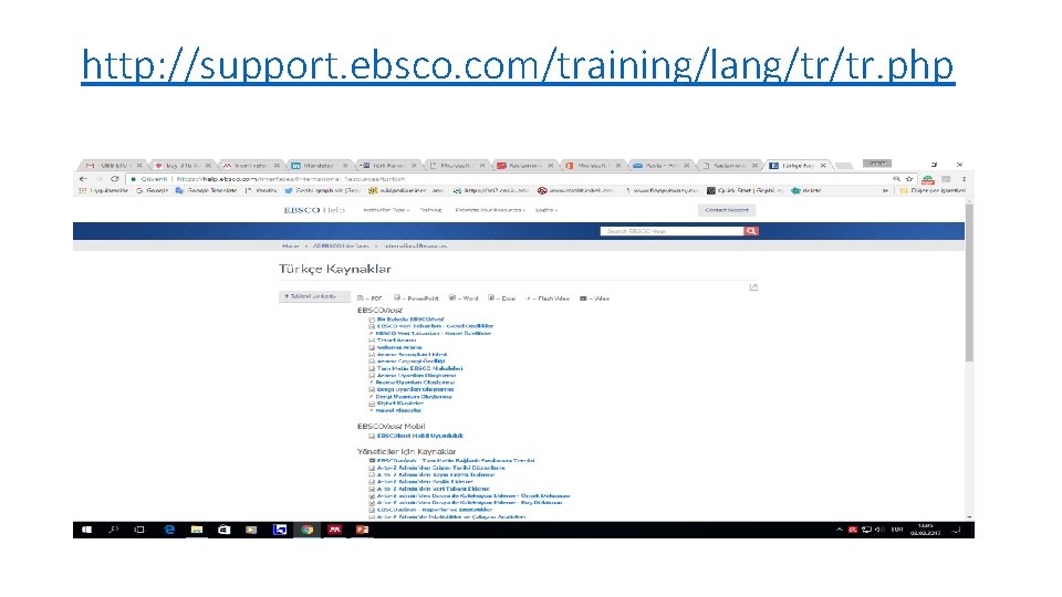 http: //support. ebsco. com/training/lang/tr/tr. php 