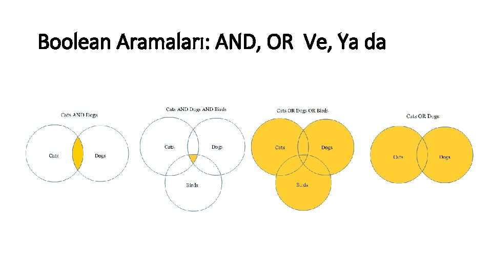 Boolean Aramaları: AND, OR Ve, Ya da 