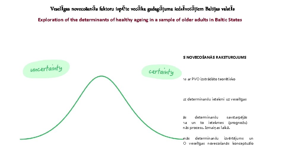 Veselīgas novecošanās faktoru izpēte vecāka gadagājuma iedzīvotājiem Baltijas valstīs Exploration of the determinants of