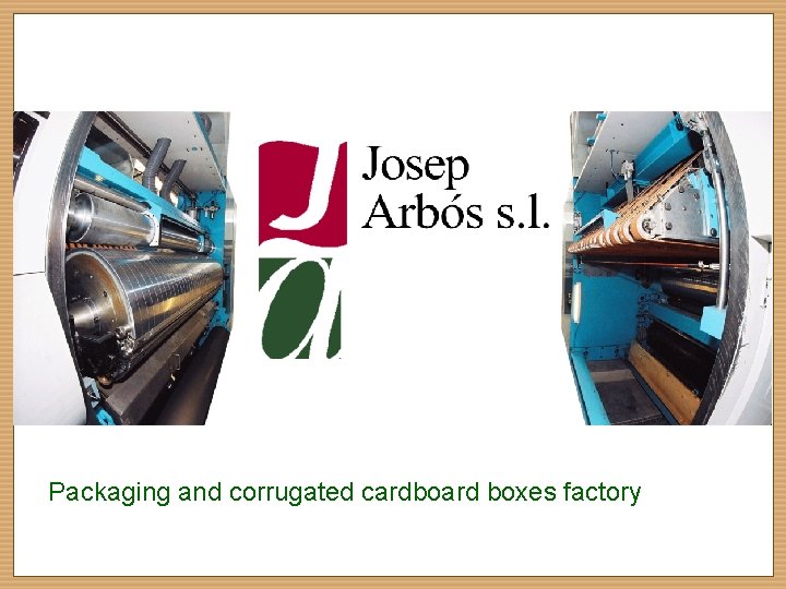 Packaging and corrugated cardboard boxes factory 