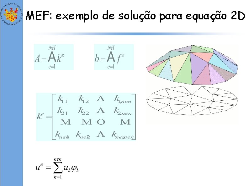 MEF: exemplo de solução para equação 2 D 