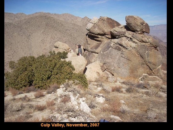 Culp Valley, November, 2007 