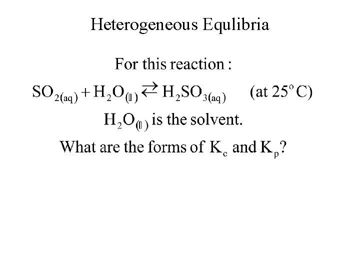 Heterogeneous Equlibria 