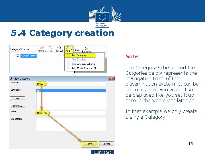 5. 4 Category creation Note: The Category Scheme and the Catgories below represents the