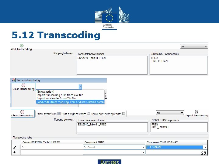 5. 12 Transcoding 25 Eurostat 