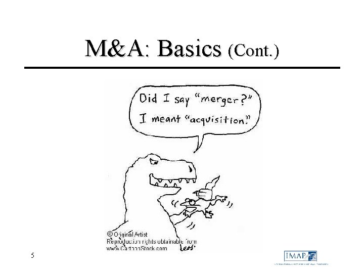 M&A: Basics (Cont. ) 5 