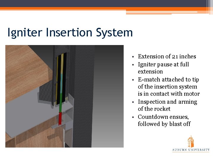 Igniter Insertion System • Extension of 21 inches • Igniter pause at full extension