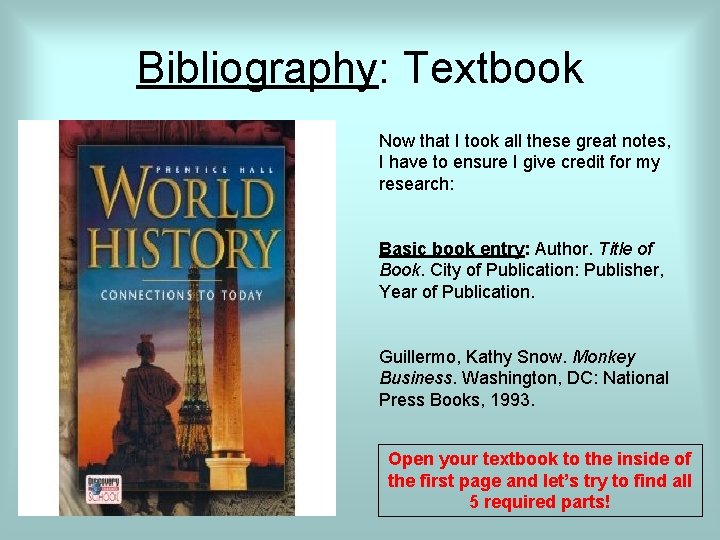 Bibliography: Textbook Now that I took all these great notes, I have to ensure