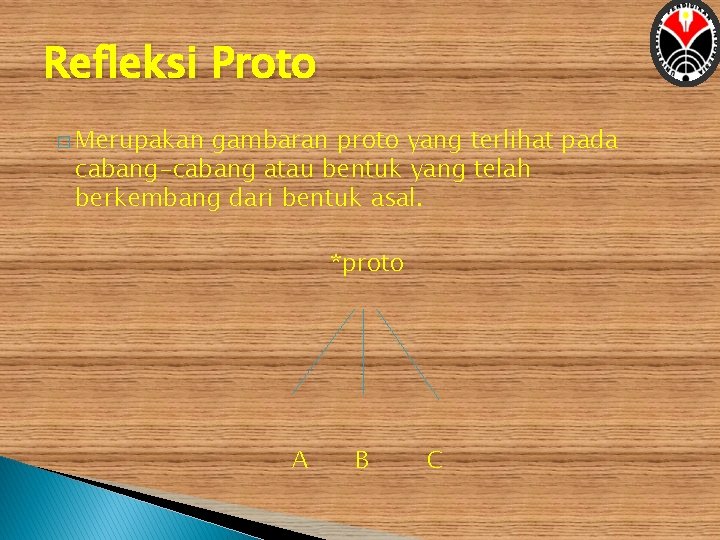 Refleksi Proto � Merupakan gambaran proto yang terlihat pada cabang-cabang atau bentuk yang telah