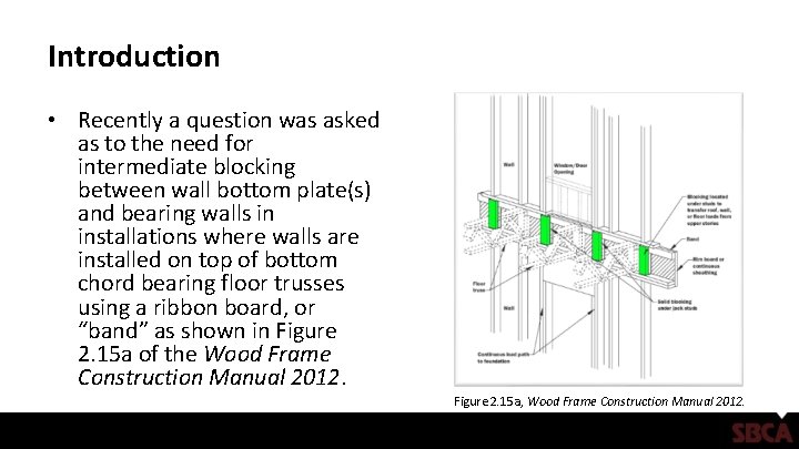 Introduction • Recently a question was asked as to the need for intermediate blocking