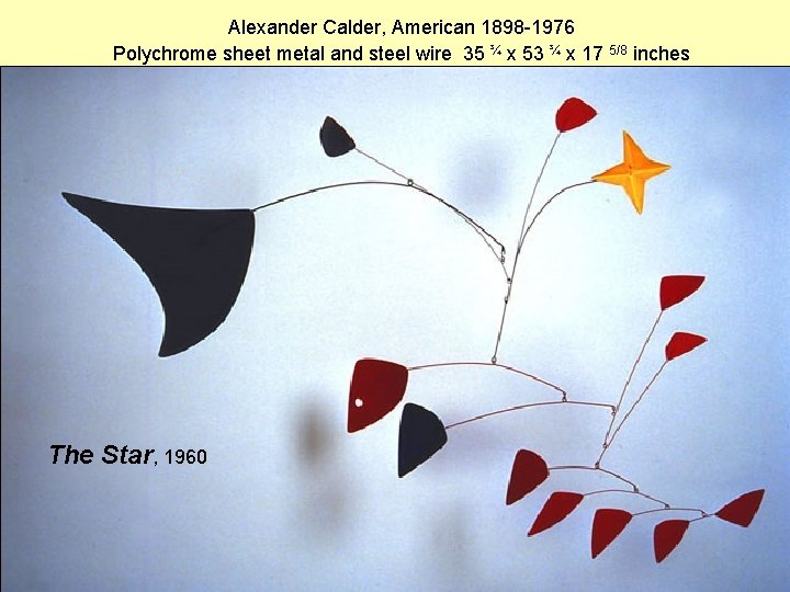 Alexander Calder, American 1898 -1976 Polychrome sheet metal and steel wire 35 ¾ x