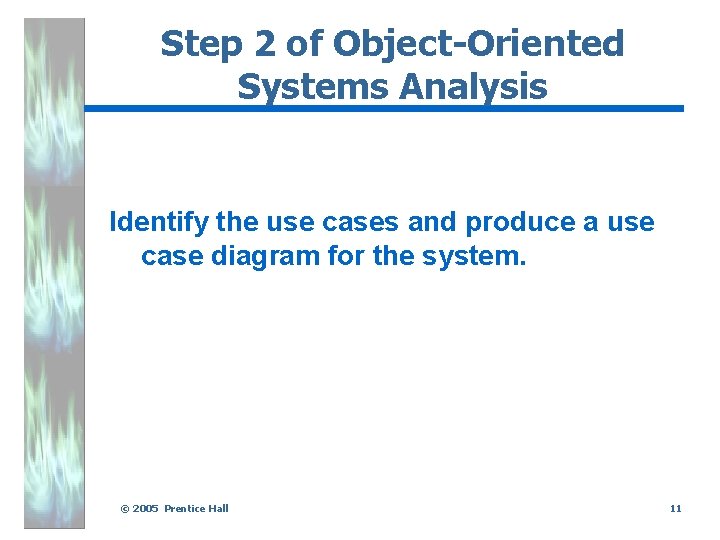 Step 2 of Object-Oriented Systems Analysis Identify the use cases and produce a use