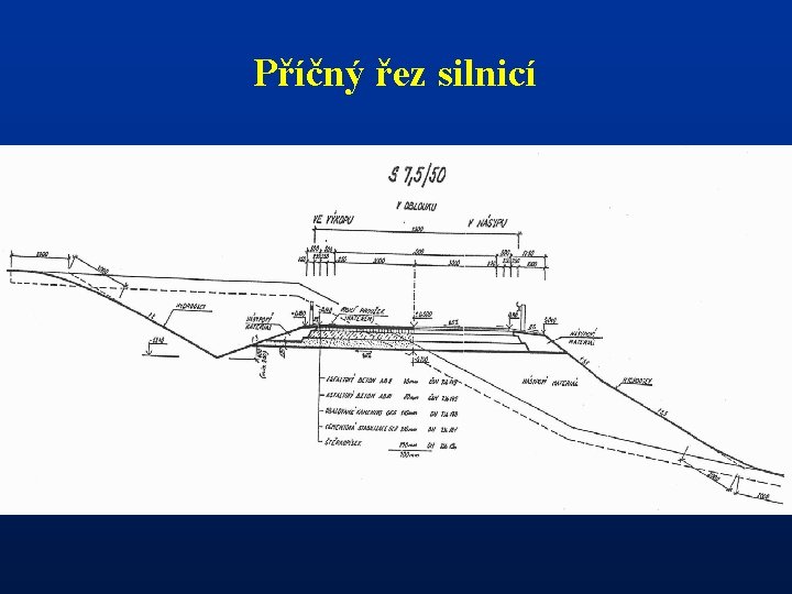 Příčný řez silnicí - 