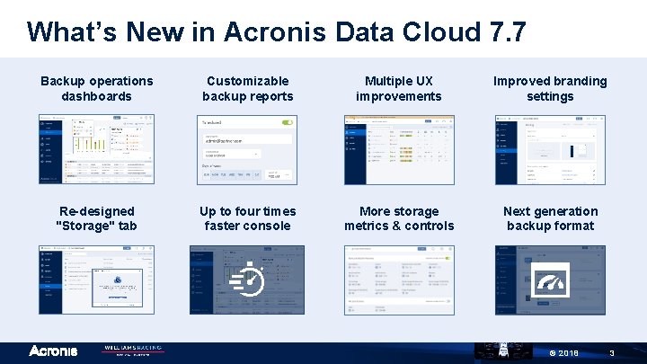 What’s New in Acronis Data Cloud 7. 7 Version 7. 7. Backup operations dashboards